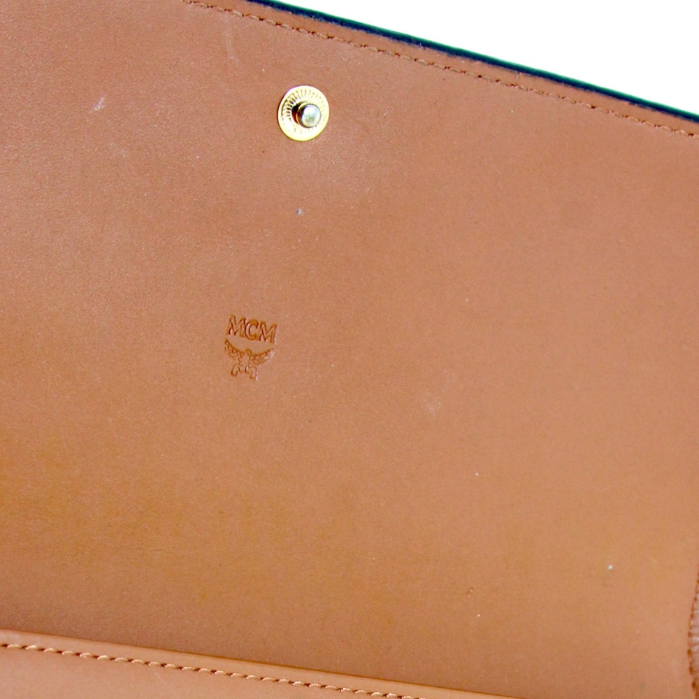 MCM signature logo-print coated canvas tri-fold wallet. - Picture 9 of 14